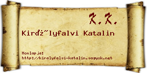 Királyfalvi Katalin névjegykártya